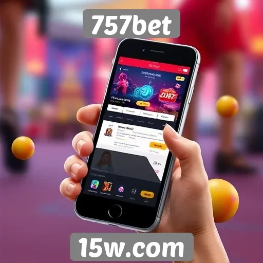 Experiência móvel no site 757bet